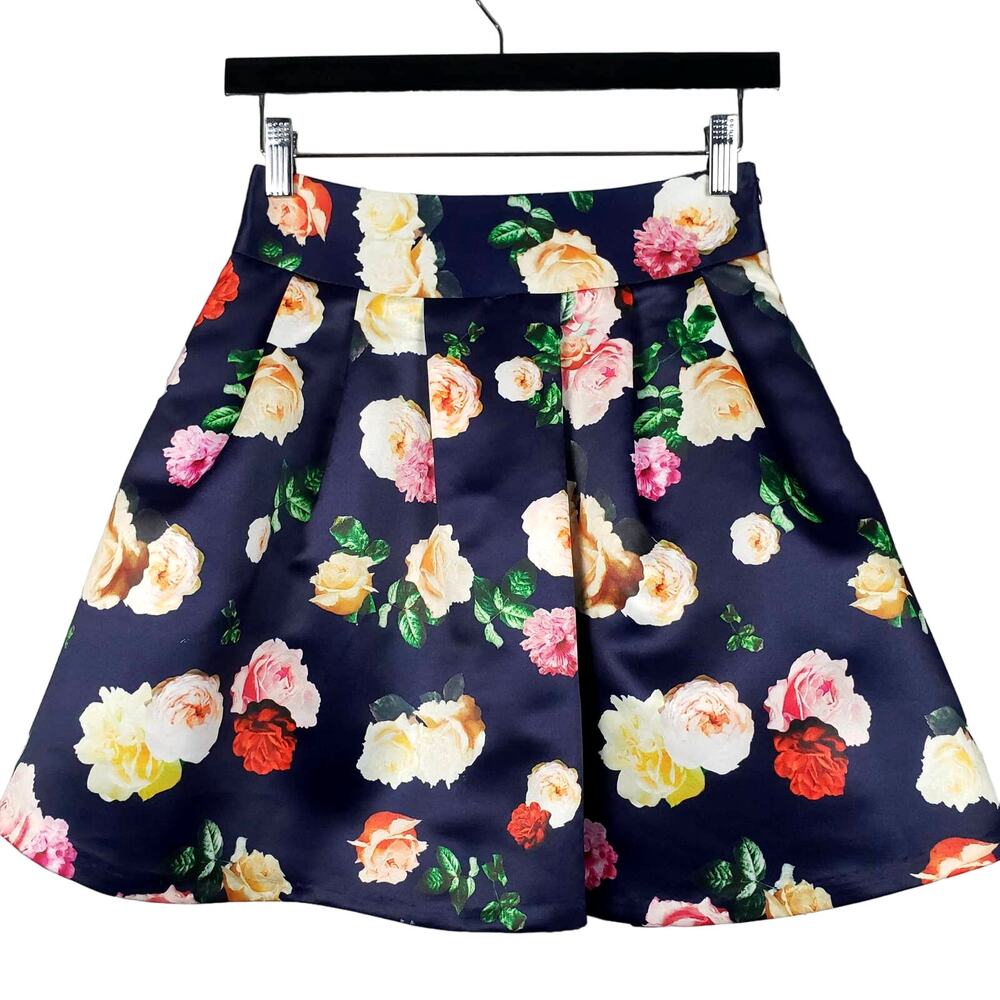 ASKA Floral Skater Swing Skirt - S